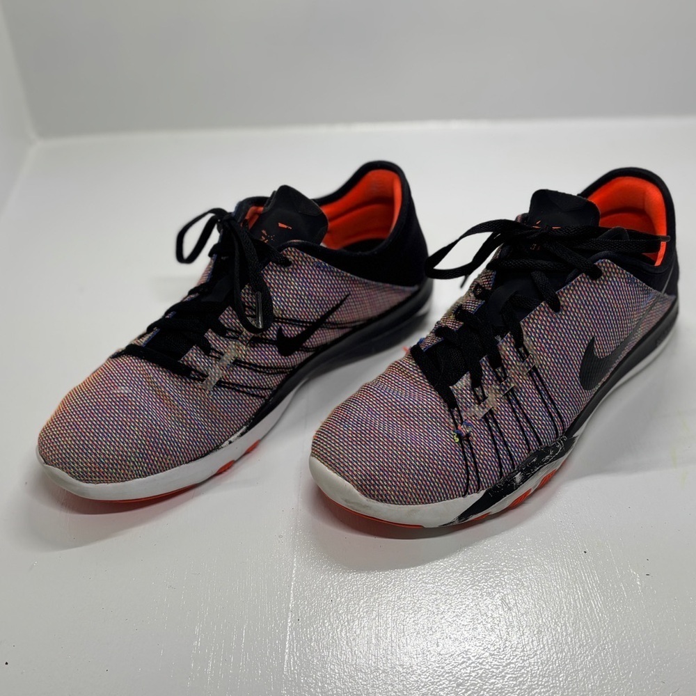 Nike Free TR 6 Women's Training Shoes Sz 8.5 Black Purple Rainbow 833424-006